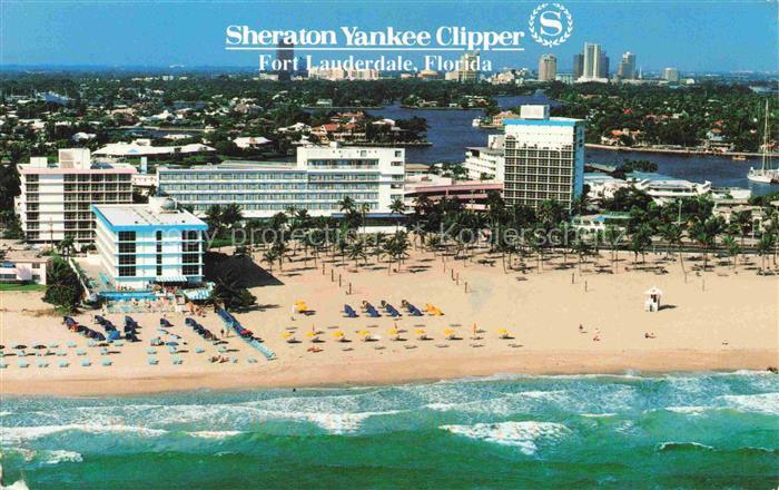 Fort Lauderdale Florida USA Sheraton Yankee Clipper Hotel Beach aerial view