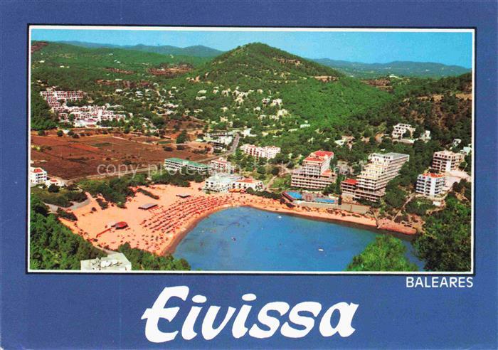 Eivissa Ibiza Islas Baleares ES Panorama Cala Llonga Strand Hotels vista aérea