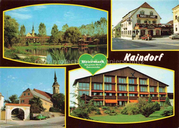 Kaindorf Oststeiermark AT Schwanenteich Rasthof Hotel Kirche Erholungsort