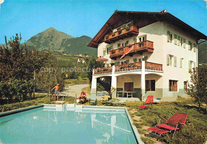 Dorf-Tirol Suedtirol IT Pension Schweigkofler Swimming Pool