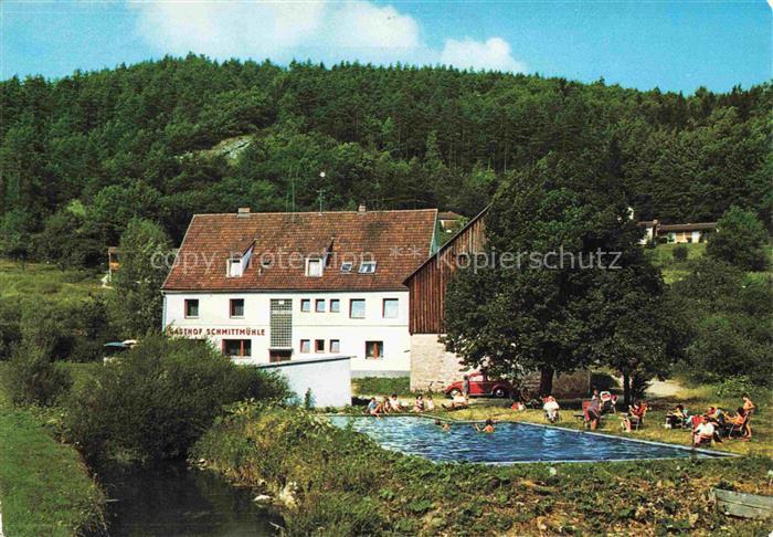 Veilbronn Heiligenstadt BAMBERG Bayern Pension Schmittmuehle Swimming Pool
