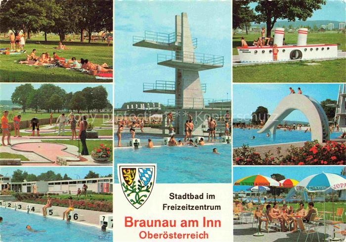 Braunau   Inn Oberoesterreich AT Stadtbad im Freizeitzentrum Sprungturm Rutschba