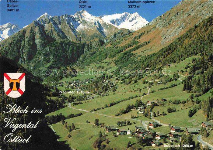 Praegraten Grossvenediger Tirol AT Panorama Blick ins Virgental