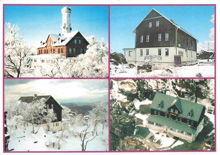 DECIN Tetschen-Bodenbach Boehmen CZ Restaurant am Aussichtsturm Hoher Schneeberg