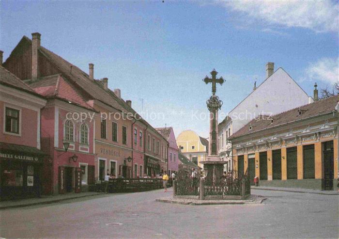 Szentendre Pest HU Marx tér Marxplatz Denkmal Kreuz