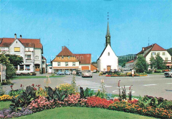 Unteruhldingen-Muehlhofen Bodensee Teilansicht Seefelderstrasse mit katholischer