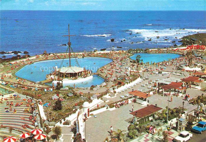 Puerto-de-la-Cruz Tenerife ES Vista panorámica de la Piscina Costa Martianez vis