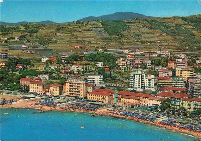 Arma di Taggia San Remo Liguria IT Scorcio panoramico visto dall aereo Riviera d
