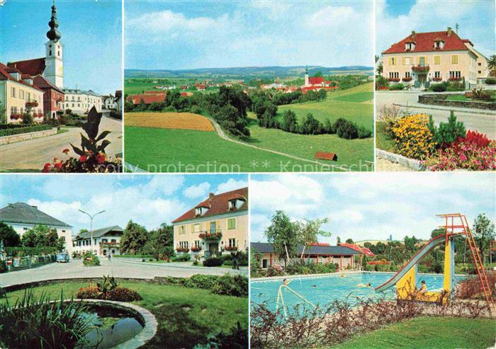 Waldzell am Kobernausserwald Innviertel Oberoesterreich AT Panorama Ortsmotive K