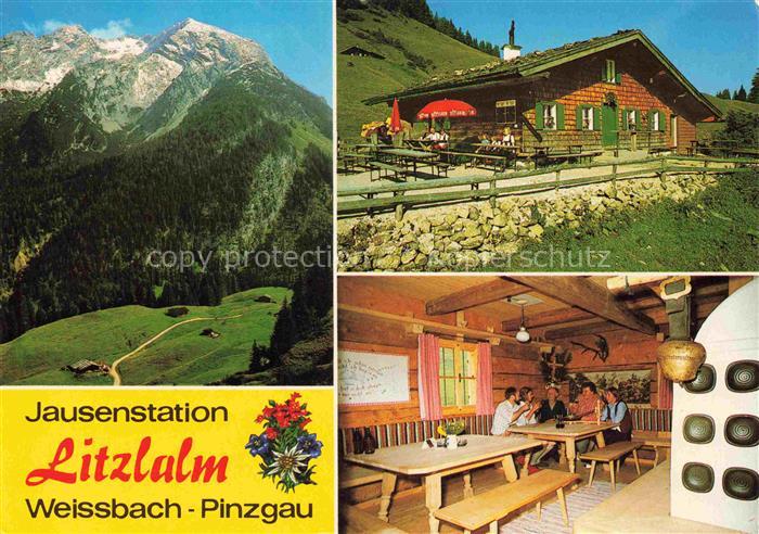 Weissbach Lofer Pinzgau Salzburg AT Jausenstation Litzlalm Gastraum Terrasse Pan