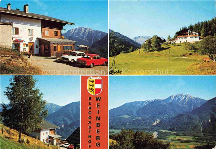 Dellach Drautal Kaernten AT Berggasthof Weinberg Alpenpanorama