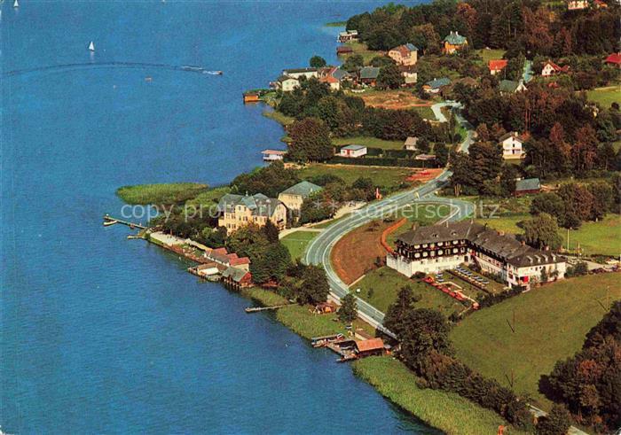 Dellach Woerthersee Kaernten AT Fliegeraufnahme