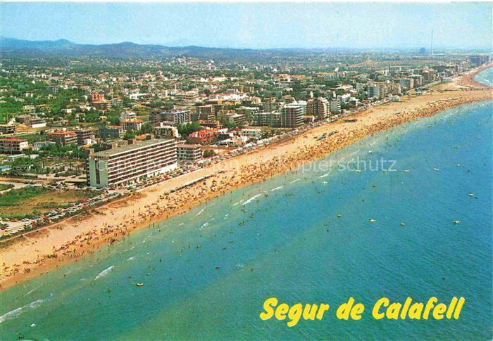 Segur de Calafell Tarragona ES Panorama Playa vista aérea