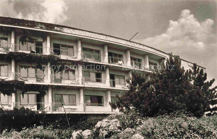 PECS Fuenfkirchen HU SZOT-uedueloeszálló Mecsek Hotel Balkone Rundbau Bergwald K