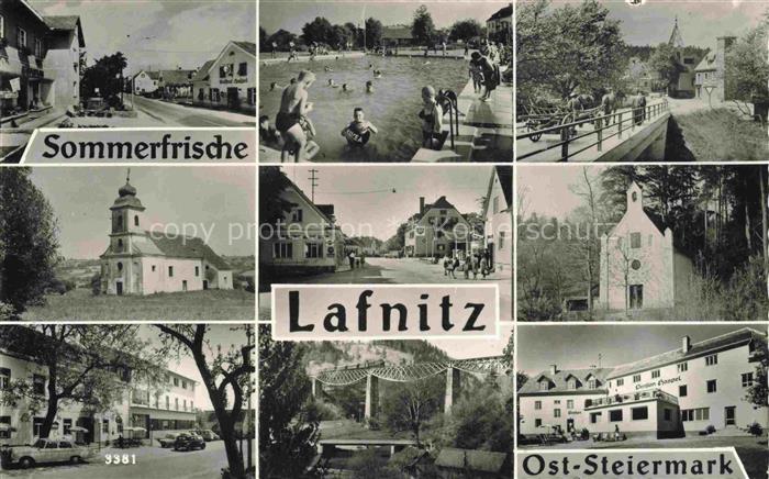 Lafnitz Steiermark AT Sommerfrische Dorfstrasse Freibad Kirche Kapelle Pension-H