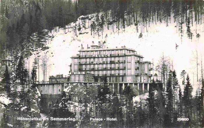 Semmering Niederoesterreich AT Palace-Hotel Hoehenluftkurort Schnee Wald Winter