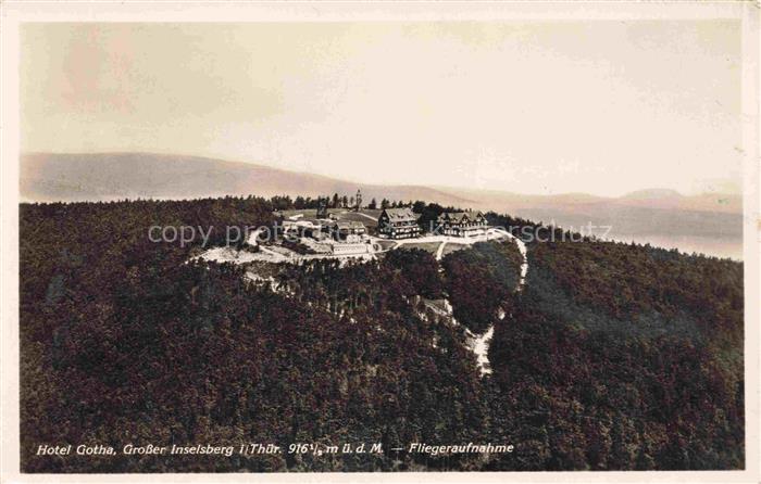 Grosser Inselsberg Brotterode Thueringen Hotel-Gotha Inselsberg Waldkuppe Luftbi