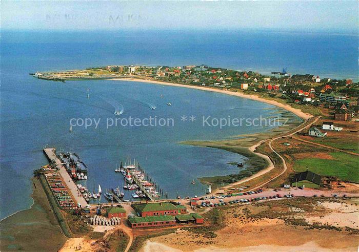 WITTDueN Amrum Amrum Nordsee Insel Seezeichenhafen Strand Segelboote Luftbild Ku