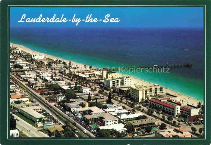 Lauderdale-by-the-Sea Florida USA Strand Atlantik Pier Kuestenstadt Florida Luft