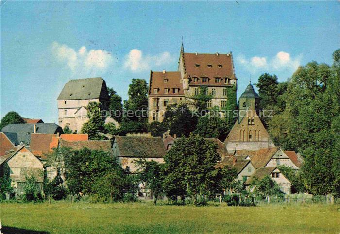 Schweinsberg Stadtallendorf Hessen Schloss Burg Kirchturm Altstadt Huegel Fachwe