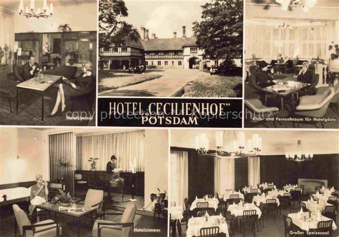 POTSDAM CITY Hotel-Cecilienhof Schloss Hotelzimmer Speisesaal Fernsehraum Cecili