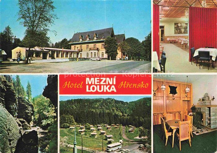 Hrensko Herrnskretschen Boehmen CZ Hotel-Mezni-Louka Jidelna Tiché-soutěsky Chat