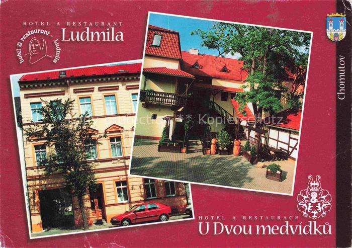 CHOMUTOV Komotau CZ Hotel-Ludmila Hotel-U-Dvou-medvidku Restaurant Innenhof Fass