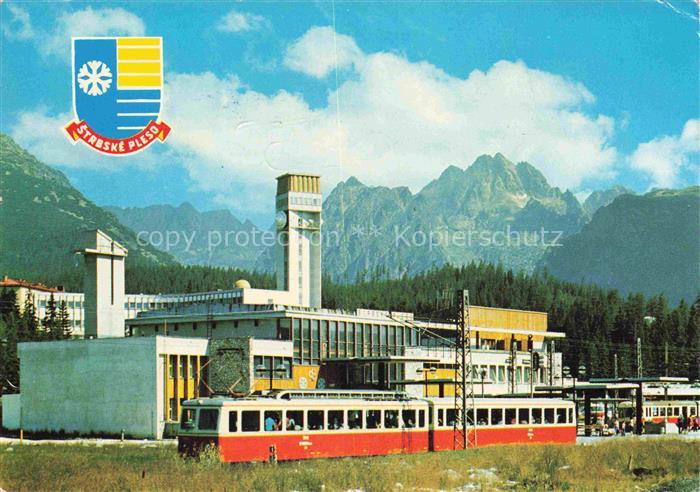 Strbske Pleso Tschirmer See Vysoke Tatry SK Stanica-CSD Zahnradbahn Bahnstation