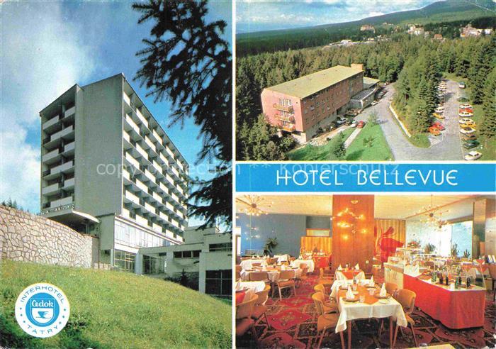 Horny Smokovec Vysoke Tatry SK Hotel-Bellevue Restaurant Hochhaus Wald Interhote