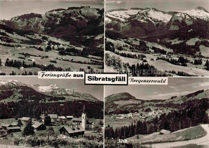 Sibratsgfaell Bludenz Vorarlberg AT Bregenzerwald Kirche Dorf Bergwiesen Alpen W