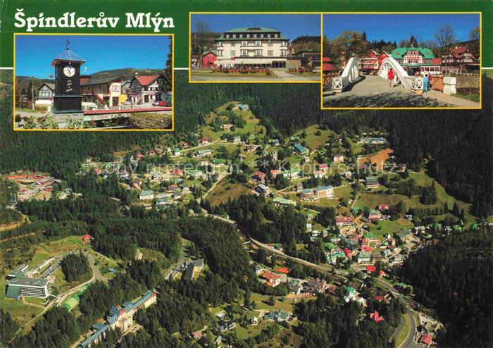 Spindelmuehle Riesengebirge Spindleruv Mlyn CZ Fliegeraufnahme Krkonoše Riesenge