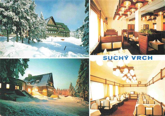 Suchy Vrch u Jablonneho Orlici CZ Orlické-hory Berghuette Schnee Winter Restaura