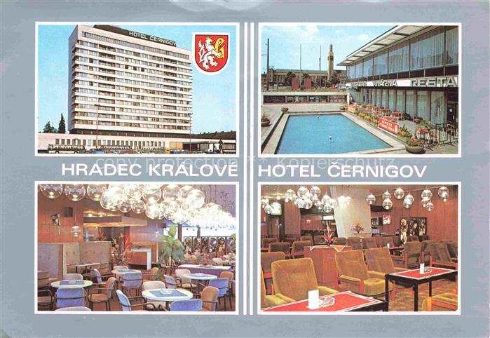 Koeniggraetz HRADEC KRALOVE CZ Hotel-Černigov Hochhaus Schwimmbad Restaurant Bar