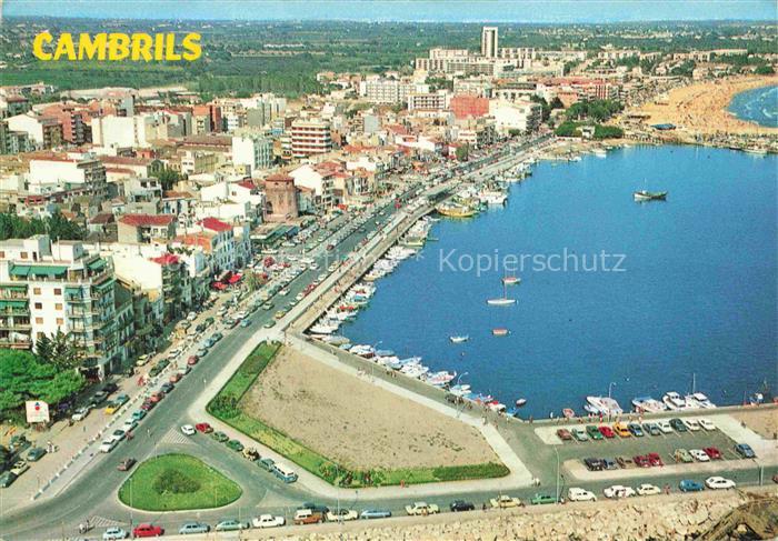 Cambrils Costa Dorada Tarragona ES Fliegeraufnahme Puerto Hafen Stadtansicht Cos