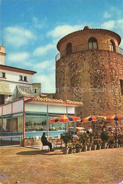 Cambrils Costa Dorada Tarragona ES Restaurante-Miramar Turm Wehrturm Terrasse So