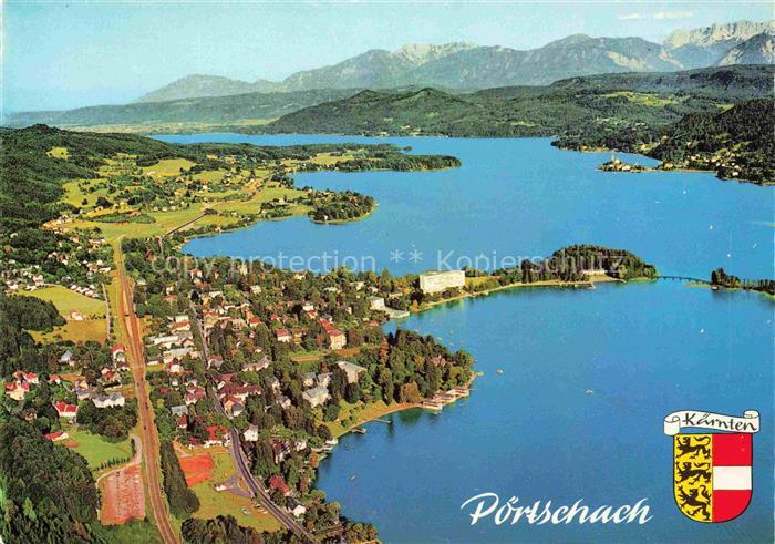 Poertschach am Woerthersee Woerthersee See Fliegeraufnahme Maria-Woerth Karawank