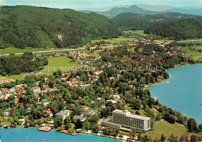 Poertschach am Woerthersee Woerthersee See Fliegeraufnahme Hotel Parkanlage Orts