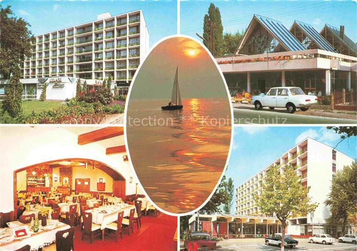 Siofok Siofokrol HU Hotel Night-Club Restaurant-Innenraum Segelboot Balaton Sonn
