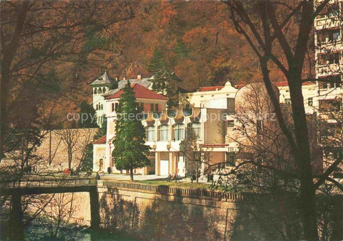 Baile-Herculane RO Hotelul-Hercule Hotel Herbst Wald Bruecke Kurort Hochhaus