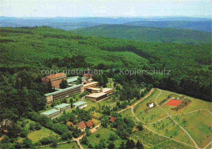 Koenigstuhl HEIDELBERG BW Fliegeraufnahme Fachklinik-Koenigstuhl Wald Tennisplat