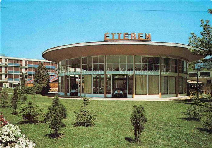 Zamardi Balaton Plattensee Somogy HU TOURING-Hotel Étterem Restaurant Rundgebaeu