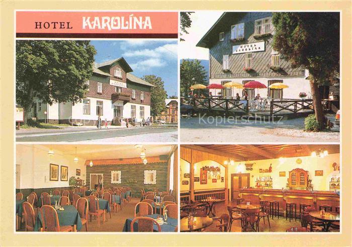 Harrachov Harrachsdorf CZ Hotel-Karolina Terrasse Gaststube Bar Harrachov Riesen