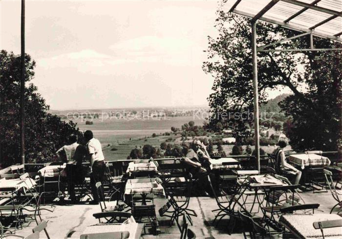 Falkenberg Mark Brandenburg HO-Gaststaette-Carlsburg Terrasse Aussicht Flachland