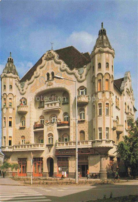 SZEGED HU Gróf-ház Jugendstil Fassade Balkons Tuerme Ornamente Eckgebaeude