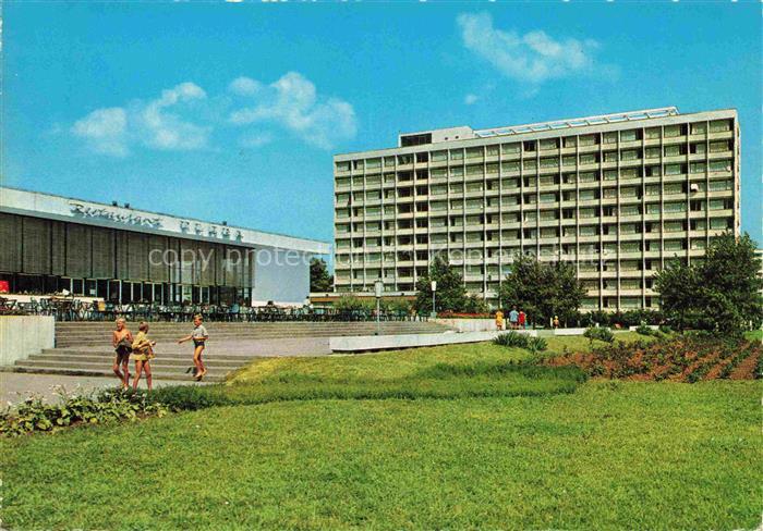 Mamaia Constanta Konstanza RO Hotel-Flora Restaurant-Flora Hochhaus Rasen Touris