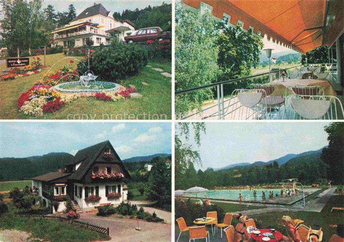 BADENWEILER BW Hotel-Neuenfels Schwarzwaldhaeusle Garten Terrasse Freibad Schwar