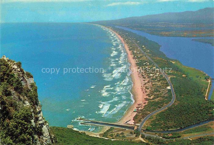 CIRCEO San Felice Circeo Lazio IT Monte-Circeo Kueste Sandstrand Lagune Mittelme