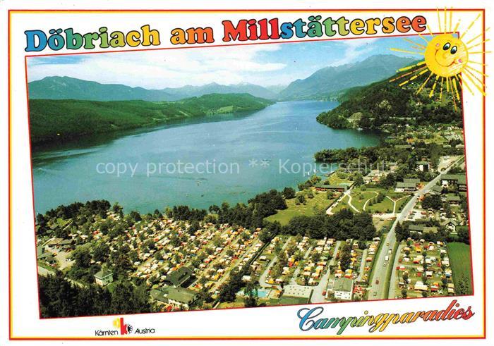 Doebriach Millstaettersee Millstaettersee Campingparadies Fliegeraufnahme Luftbi