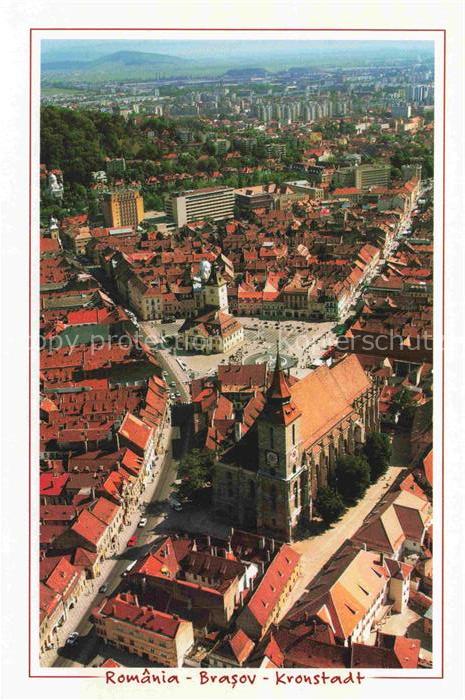 Brasov Brasso Kronstadt RO Kronstadt Schwarze-Kirche Fliegeraufnahme Luftbild Al