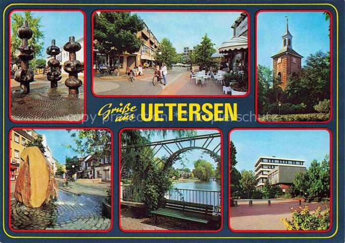 Uetersen Pinneberg Schleswig-Holstein Rosenstadt Brunnen Fussgaengerzone Kirchtu
